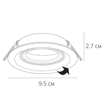 Точечный встраиваемый светильник Arte Lamp MIRA A2862PL-1WH, 1хGU10