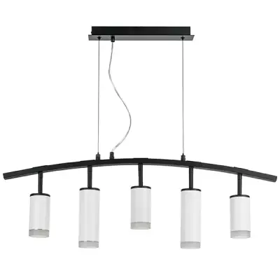 LR7353638620 Люстра RULLO 5х50W GU10 ЧЕРНЫЙ/БЕЛЫЙ (571735+214436-3+214486-2+202430-5)