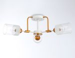 Светильник подвесной TR303321/3 WH/GD/CL/FR белый/золото/прозрачный/белый матовый E27*3 max 60W D620*210
