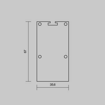 Комплект заглушек (для профиля 35×66) 2 шт., ALM-3566-EC 642079. TM Maytoni