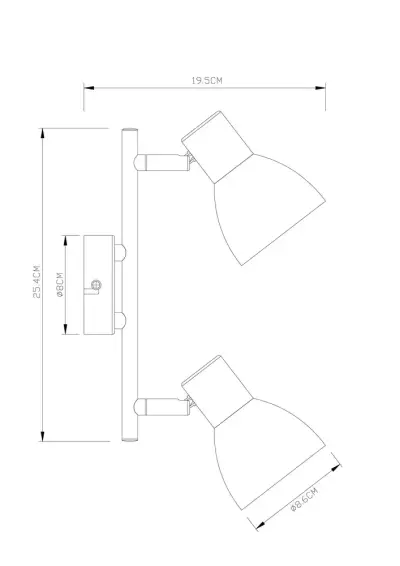 Спот Arte Lamp FALENA A3117PL-2WH, 2хE14