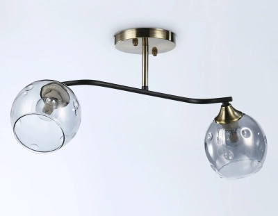 Светильник подвесной TR303008/2 SB/BK/SM бронза/черный/дымчатый E27/2 max 40W 560*140*240