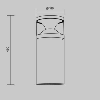 Ландшафтный светильник Pyro 3000К 21Вт IP 65 O496FL-L21B3K1. TM Maytoni