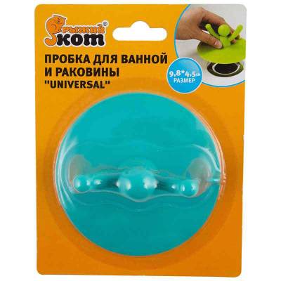 Пробка для ванной и раковины "UNIVERSAL", цвет в ассортименте