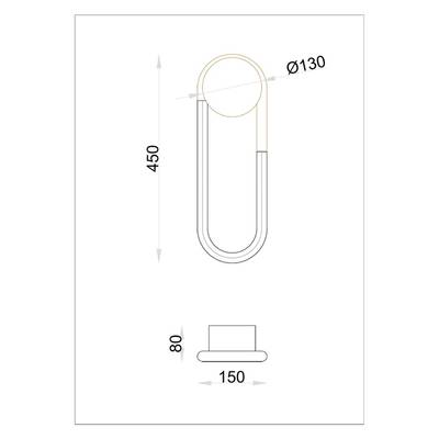 Настенный светильник Arte lamp LUMINO A2233AP-20GO, 1хLED