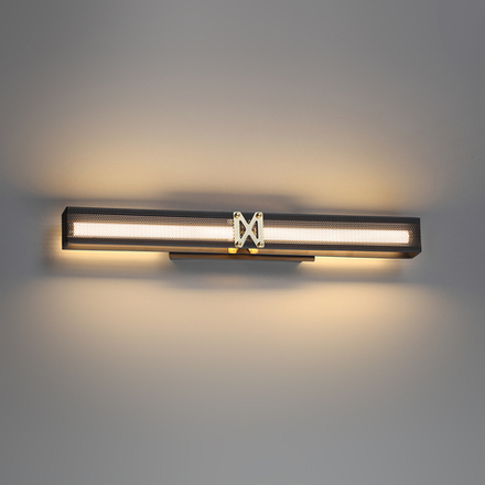 7083/12WL L-VISION ODL25 281 Настенный светильник черный/золото/ еталл/акрил IP20 LED 12W 3000K 220V MESH