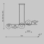 Подвесной светильник Miracle G9х5, MOD207PL-05BS. TM Maytoni