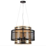 8007/6 MODERNI LN25 черный/черный, золотой металл/металл, стекло Люстра подвесная Е14 6*40W 220V Zarina
