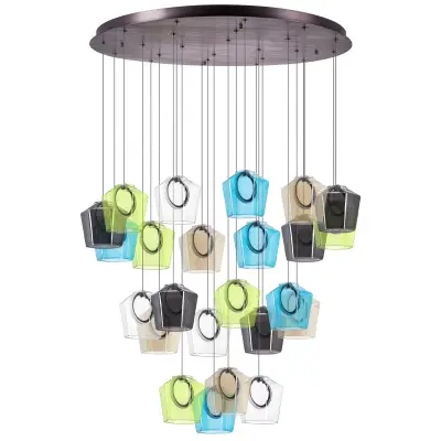 796349 Люстра CARAMELLO LED 24х6W 2600LM КОФЕЙНЫЙ/МУЛЬТИКОЛОР 3000K Lightstar