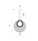 Подвесной светильник Divinare BILANCIA 5194/01 SP-12, 1хLED