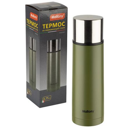 Термос из нерж.стали BOSSOLO, 0,75 л (цвет: зеленый)