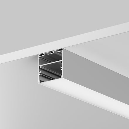 Алюминиевый профиль накладной-подвесной 50x50 (Серебро, 3 м), ALM-5050T-S-3M 633007