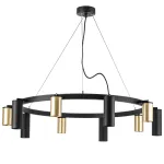 LR020405875 Люстра RULLO 10х50W GU10 ЧЕРНЫЙ/ЗОЛОТО (571020+214440-5+214487-5)
