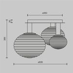 Потолочный светильник Reels E14х3, MOD268CL-03G. TM Maytoni