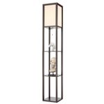 8090/1F COMFI LN25 кофейный/белый, дерево/текстиль Торшер Е27 1*60W 220V PRACTIC