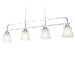 Светильник подвесной TR303242/4 WH/CH/CL/FR белый/хром/прозрачный/белый матовый E27*4 max 60W 870*120*780