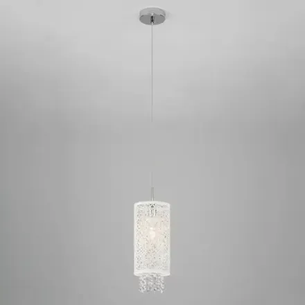 Подвесной светильник с хрусталем 1181/1 хром, E14х1