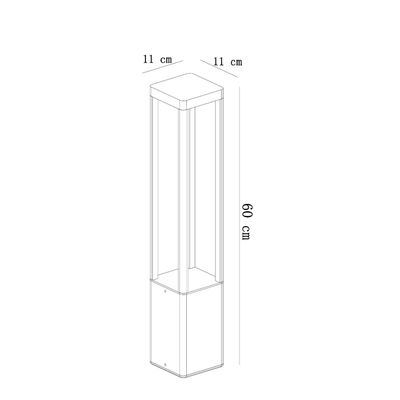 Ландшафтный светильник Arte Lamp PHERKAD A2726PA-1BK, 1хLED