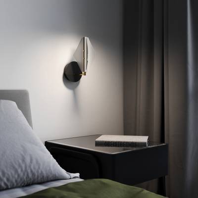 Настенный светодиодный светильник со стеклянным плафоном 303054 LED латунь