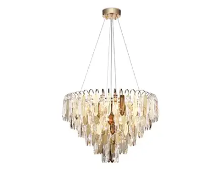 Подвесная люстра с хрусталем TR5258/11 SGD/CL золото/прозрачный E27*11 max 40W D600*400