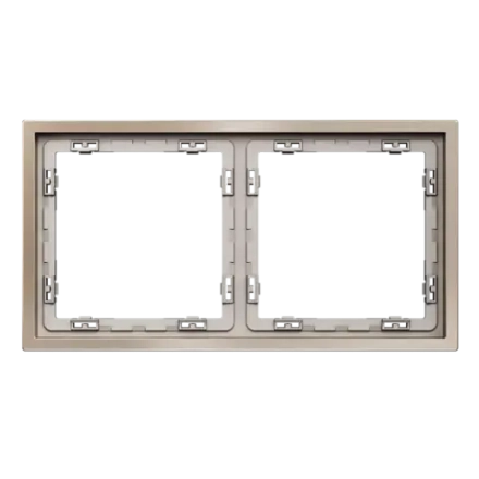 VLSM120210 Рамка металлическая на 2 поста, S70 Metal (платина). (ТМ Maytoni)