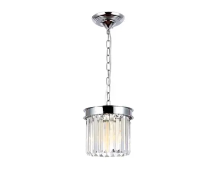 Подвесной светильник с хрусталем TR5101 CH/CL хром/прозрачный E14 max 40W D200*575