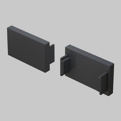 Заглушка для накладного шинопровода, 2 шт. Basity, черный, TRA172EC-11B. TM Maytoni