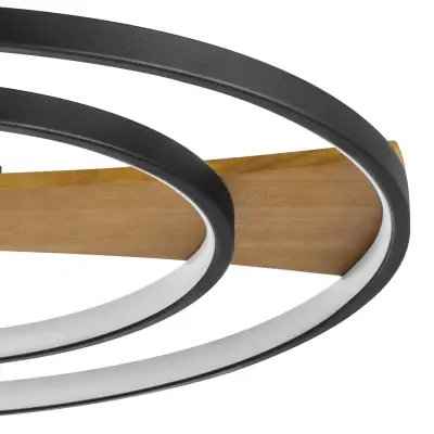 723227 Люстра LODI LED 43W 3440LM ЧЕРНЫЙ/ДЕРЕВО 3000K Lightstar