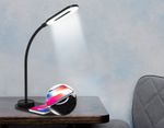 Светодиодная настольная лампа с беспроводной зарядкой DE589 BK черный LED 3000-6400K 3W