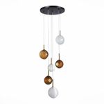 SL1183.543.06 Светильник подвесной ST-Luce Латунь/Черный, Белый G4 6*5W