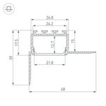 Профиль PLS45-F-HIDE-2000 (Arlight, Алюминий)