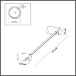 4396/6WL HIGHTECH ODL23 181 античная бронза/металл Настенный св-к IP20 LED 6W 235Лм 3000K DALIA