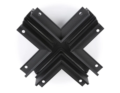 Коннектор х-образный для встраиваемого шинопровода Magnetic GL3358 BK черный 170*170*46,8