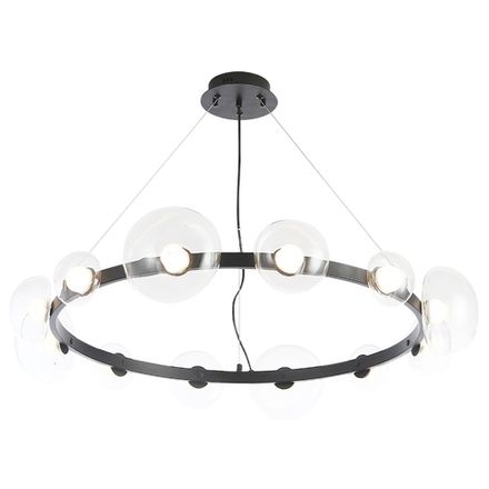 Люстра Crystal Lux BOSQUE SP12 BLACK/TRANSPARENT 0270/312