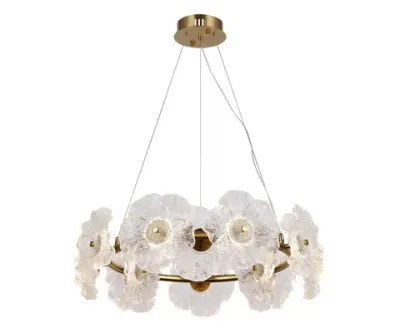 Люстра Грея латунь d60 h120 Led 12*2W (3000K)