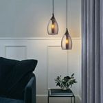 Подвесной светильник со стеклянным плафоном 50085/1 черный жемчуг, E14х1