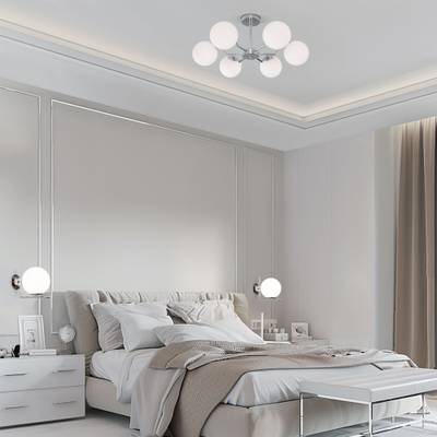 Настенно-потолочный светильник со стеклянным плафоном 70153/1 хром