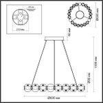 5008/60L L-VISION ODL24 587 золотой/металл/акрил Люстра LED 60W 4000K 5058лм CRYSTAL