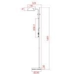 Торшер Arte Lamp ZETTA A7055PN-1BK, 1хE27