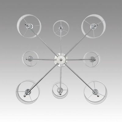 6589/8C CLASSI LN26 063 хром/белый, металл/текстиль Люстра потолочная E14 8*40W 220V LATTI