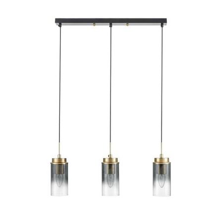 8101/3A COMFI LN25 черный/бронза металл/стекло Подвес Е14 3*40W 220V ISHA
