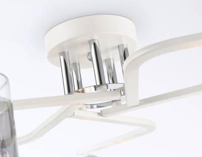 Светильник потолочный TR303219/5 WH/CH/SM белый/хром/дымчатый E27*5 max 60W D580*250