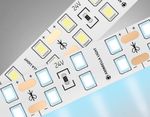 Светодиодная лента двухрядная GS3603 2835 204Led/ 20W m/ 24V IP20 6500K/ 5000*14*1.2mm/ кратность резки 72mm (2 конт.)