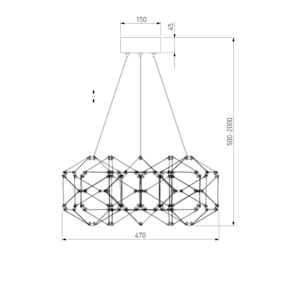 Подвесной светильник 90369/5 медь, LED
