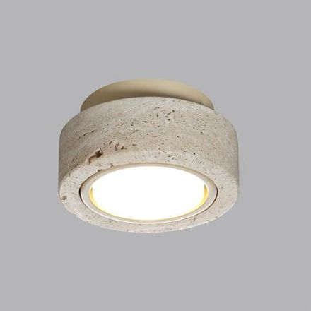 6625/1C HIGHTECH ODL25 231 Потолочный св-к металл/камень/бежевый IP20 GX53 220V TRAVERTINO