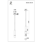 SL1211.513.01 Подвес ST-Luce Золотистый/Белый, Золотистый GU10 1*5W