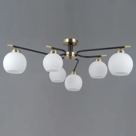 IL0638-6CSQ-24 AB BK LIBRA светильник потолочный ILLUMICO, E27х6
