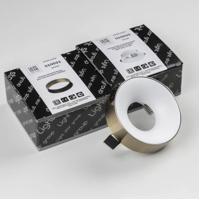 L01002021 Светильник LEVIGO MR16/HP16 БЕЛЫЙ МАТОВЫЙ/БРОНЗА (010020+510021)