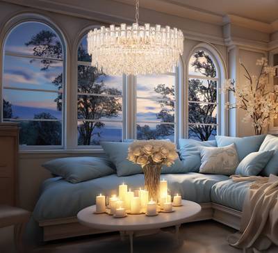 Люстра подвесная Сonstancia Gold FL1063-22P, E14х22