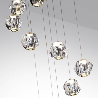 5085/60L L-VISION ODL25 555 золото/прозрачный/металл/акрил Люстра каскадная LED 60W 4000K 2800Лм JEMSTONE